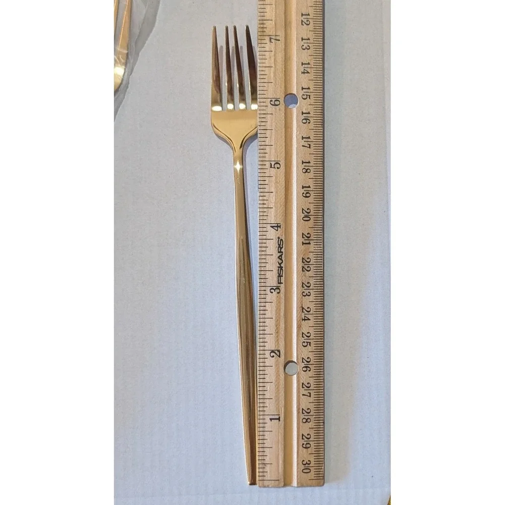Unbranded‎ Gold Stainless Steel Large Set 72 Flatware Spoons, Forks (3 sizes)